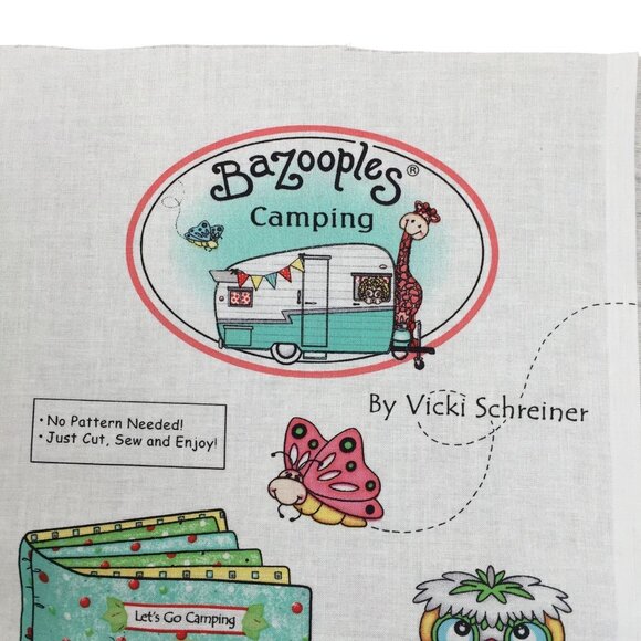 Bambooples Campout Soft Book Fabric Panel Vicki Schreiner 44x34" - Picture 6 of 11